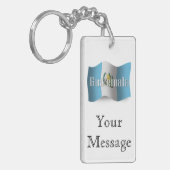 Guatemala Waving Flag Sleutelhanger (Voorkant Links)