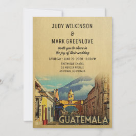 Guatemala Wedding Invitation  Middeleeuwen Kaart