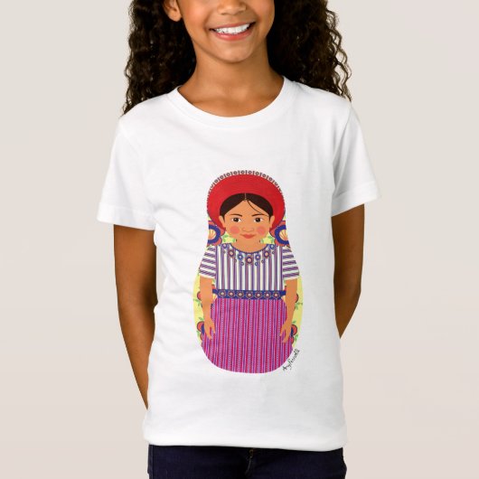 Guatemalaan Matryoshka Girls' T-Shirt (Voorkant)