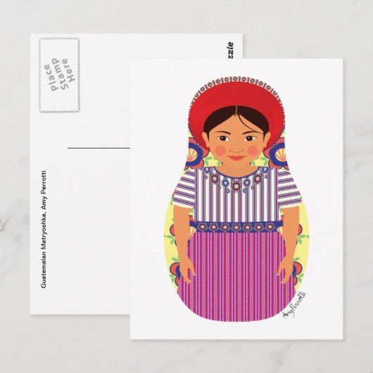 Guatemalaans Matryoshka Briefkaart (Voorkant / Achterkant)