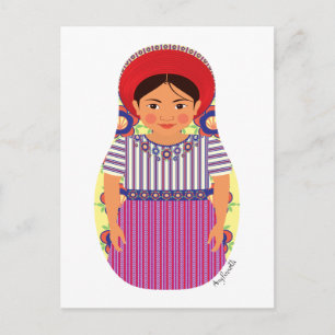 Guatemalaans Matryoshka Briefkaart