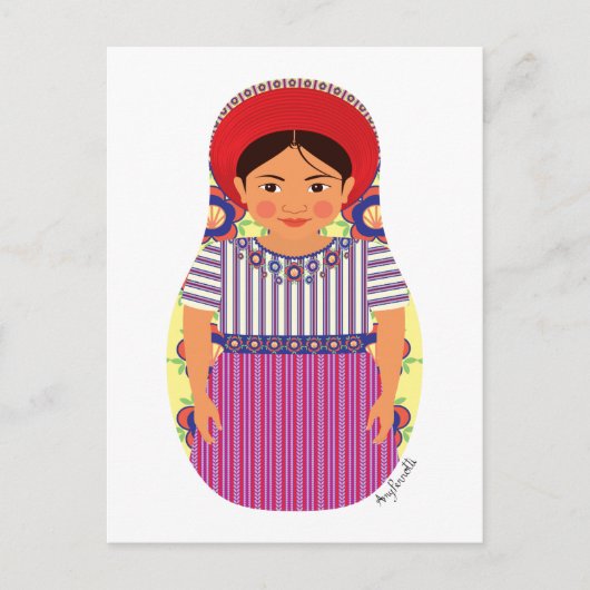 Guatemalaans Matryoshka Briefkaart (Voorkant)