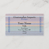 Guatemalaanse import Boutique Visitekaartje (Achterkant)