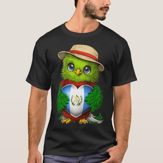 Guatemalaanse Quetzal vogel T-shirt (Voorkant)