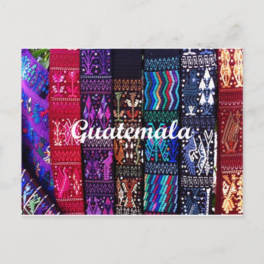 Guatemalaanse textielontwerpen briefkaart (Voorkant)