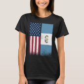 Guatemalan Flag  USA And Guatemala Flags Proud T-shirt (Voorkant)
