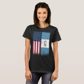 Guatemalan Flag  USA And Guatemala Flags Proud T-shirt (Voorkant volledig)