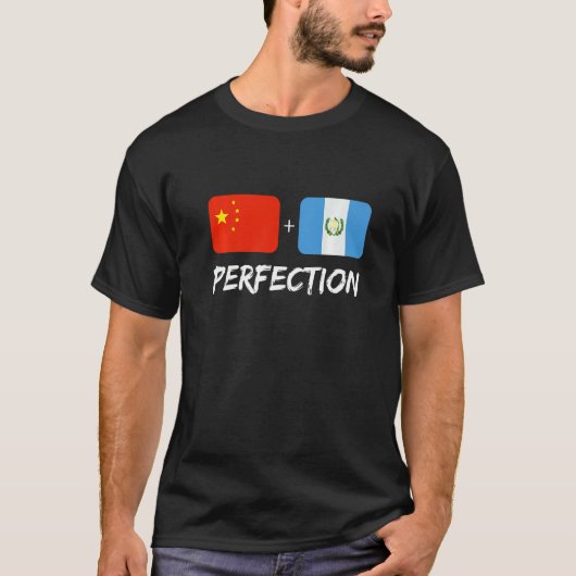 Guatemalan Plus Chinese Perfection Mix Flag Herita T-shirt (Voorkant)