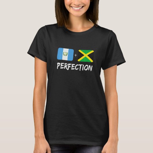 Guatemalan Plus Jamaican Perfection Mix Flag Herit T-shirt (Voorkant)