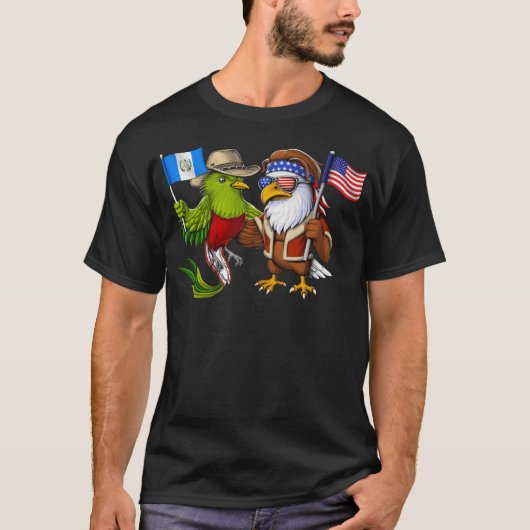 Guatemalteeks-Amerikaans erfgoed T-shirt (Voorkant)