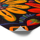 Guatemalteeks bloemwerk poster (Hoek)