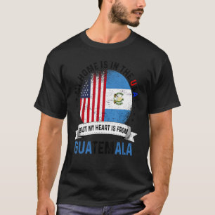 Guatemalteekse Amerikaanse patriothartslag komt ui T-shirt