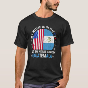 Guatemalteekse Amerikaanse patriothartslag komt ui T-shirt
