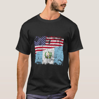 Guatemalteekse roots halve Amerikaanse vlag Guatem T-shirt