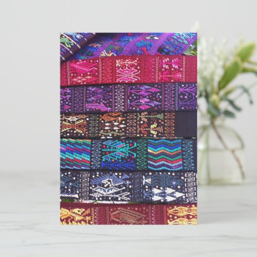 Guatemalteekse textieldesign bedankkaart (Staand voorkant)