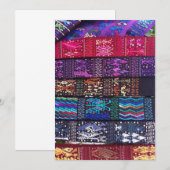 Guatemalteekse textieldesign bedankkaart (Voorkant / Achterkant)