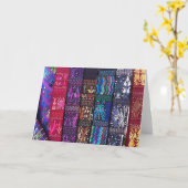 Guatemalteekse textieldesign kaart (Gele Bloem)