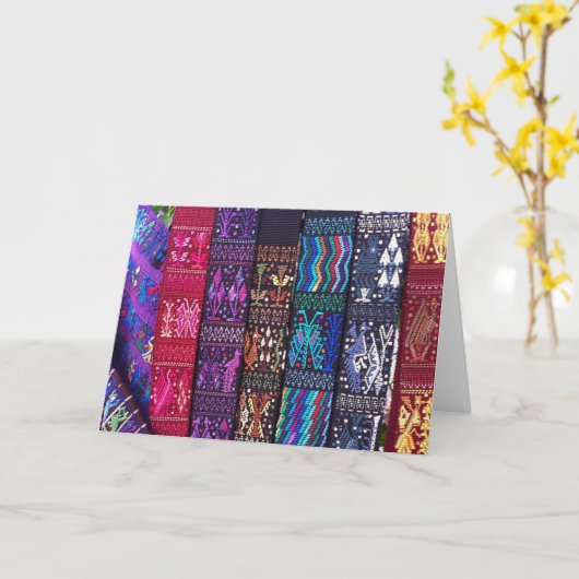 Guatemalteekse textieldesign kaart (Gele Bloem)