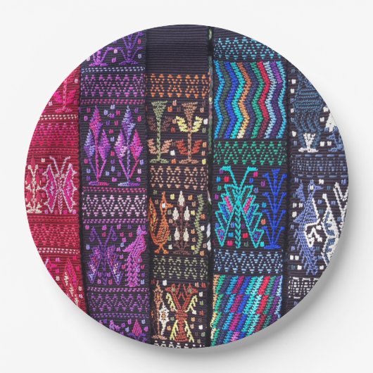 Guatemalteekse textieldesign papieren bordje (Voorkant)