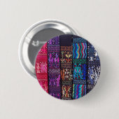Guatemalteekse textieldesign ronde button 5,7 cm (Voorkant /achterkant)