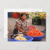 Guatemalteekse verkoper op de markt briefkaart (Voorkant / Achterkant)