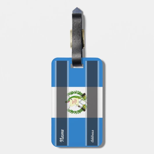 Guatemalteekse vlag bagagelabel (Achterkant verticaal)