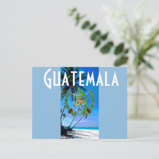 Guatemalteekse vlag briefkaart (Staand voorkant)