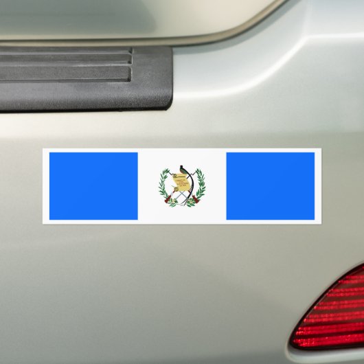 Guatemalteekse vlag bumpersticker (Op auto)