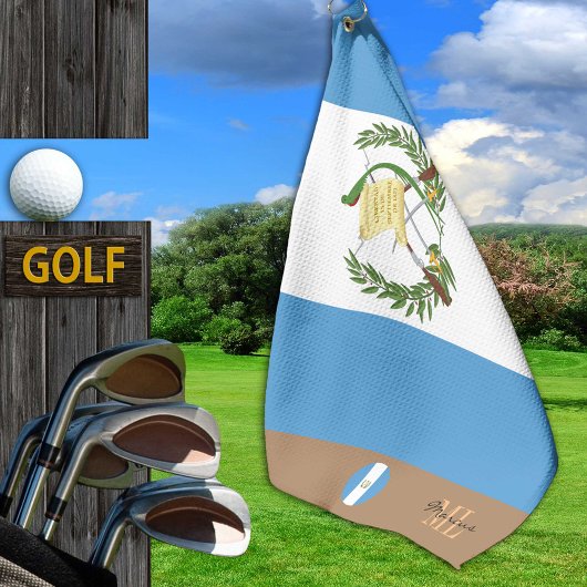 Guatemalteekse vlag & Guatemala monogrammed Golf h Golfhanddoek