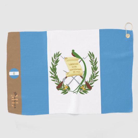 Guatemalteekse vlag & Guatemala monogrammed Golf h Golfhanddoek (Horizontaal)