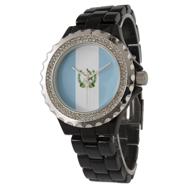 Guatemalteekse vlag horloge (Gekanteld)