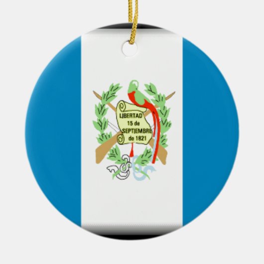 Guatemalteekse vlag keramisch ornament (Voorkant)