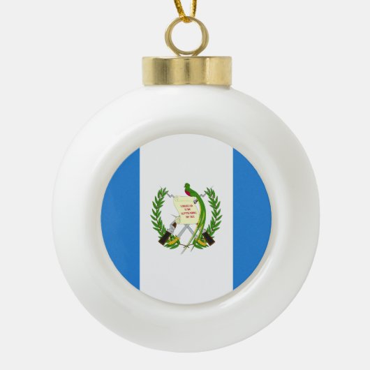 Guatemalteekse vlag keramische bal ornament (Voorkant)