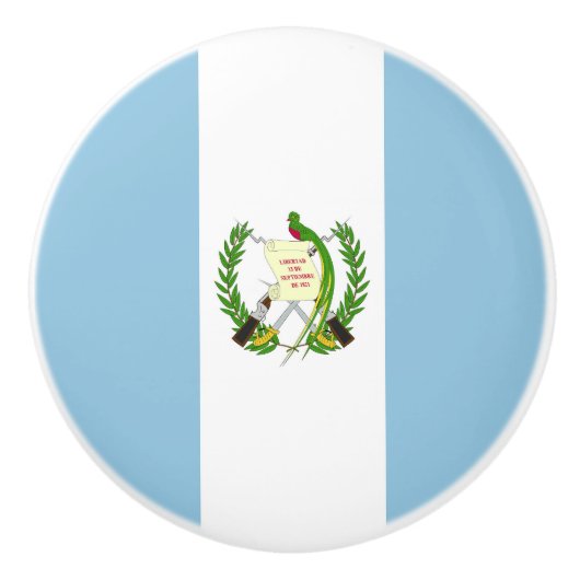 Guatemalteekse vlag keramische knop (Voorkant)