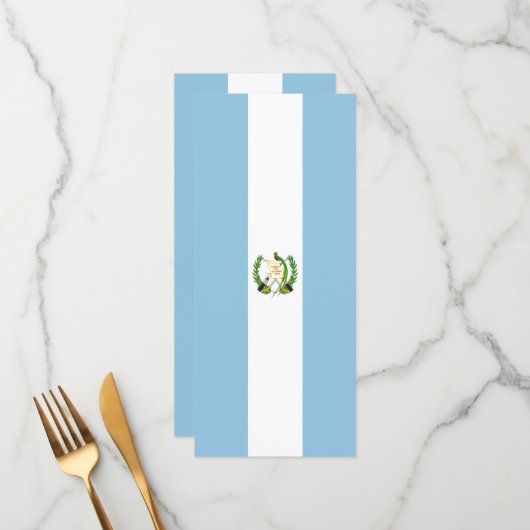 Guatemalteekse vlag menu (Voorkant / Achterkant in situ)
