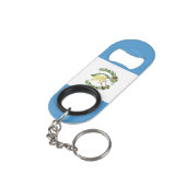 Guatemalteekse vlag mini flessenopener (Achterkant Gekanteld)