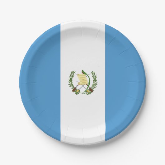 Guatemalteekse vlag papieren bordje (Voorkant)