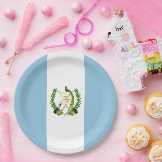 Guatemalteekse vlag papieren bordje (Feest)