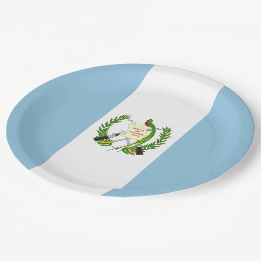 Guatemalteekse vlag papieren bordje (Gekanteld)
