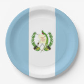 Guatemalteekse vlag papieren bordje (Voorkant)