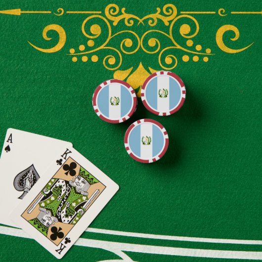 Guatemalteekse vlag poker chips (Pokertafel (Stack))
