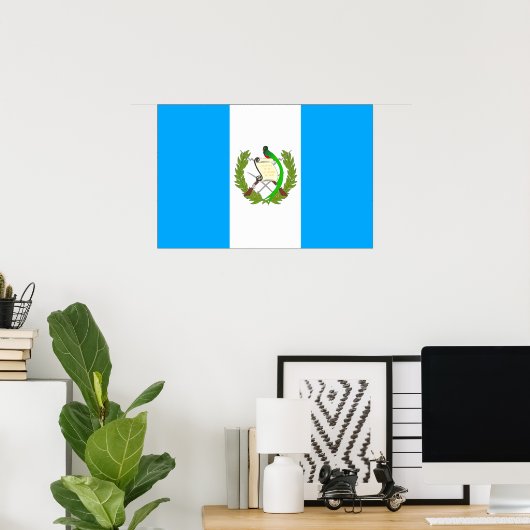 Guatemalteekse vlag poster (Thuiskantoor)