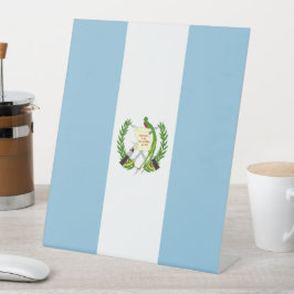 Guatemalteekse vlag reclamebord met voetstuk