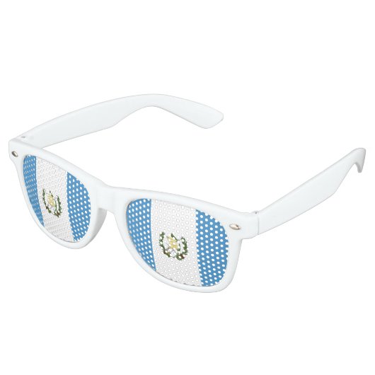 Guatemalteekse vlag retro zonnebril (Gekanteld)