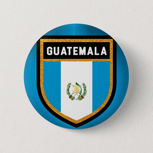 Guatemalteekse vlag ronde button 5,7 cm (Voorkant)