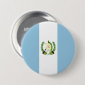 Guatemalteekse vlag ronde button 7,6 cm (Voorkant /achterkant)
