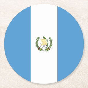 Guatemalteekse vlag ronde kartonnen onderzetter