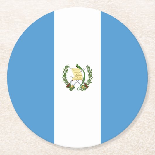Guatemalteekse vlag ronde kartonnen onderzetter (Voorkant)