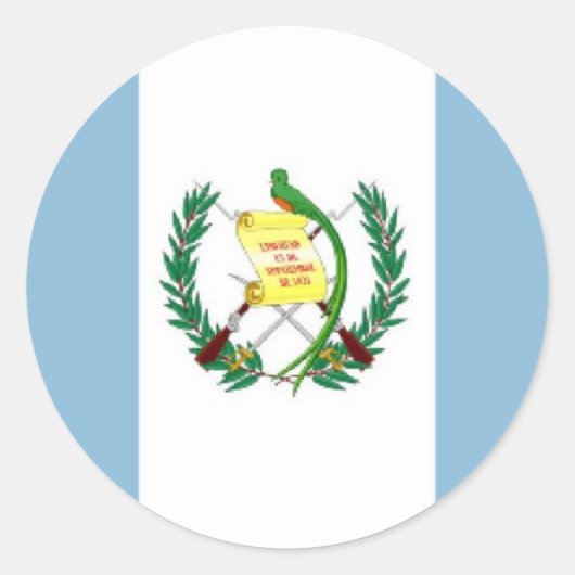 Guatemalteekse vlag ronde sticker (Voorkant)