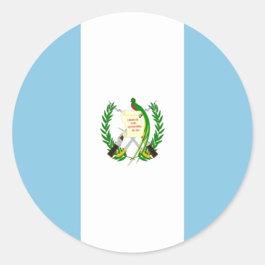 Guatemalteekse vlag ronde sticker (Voorkant)